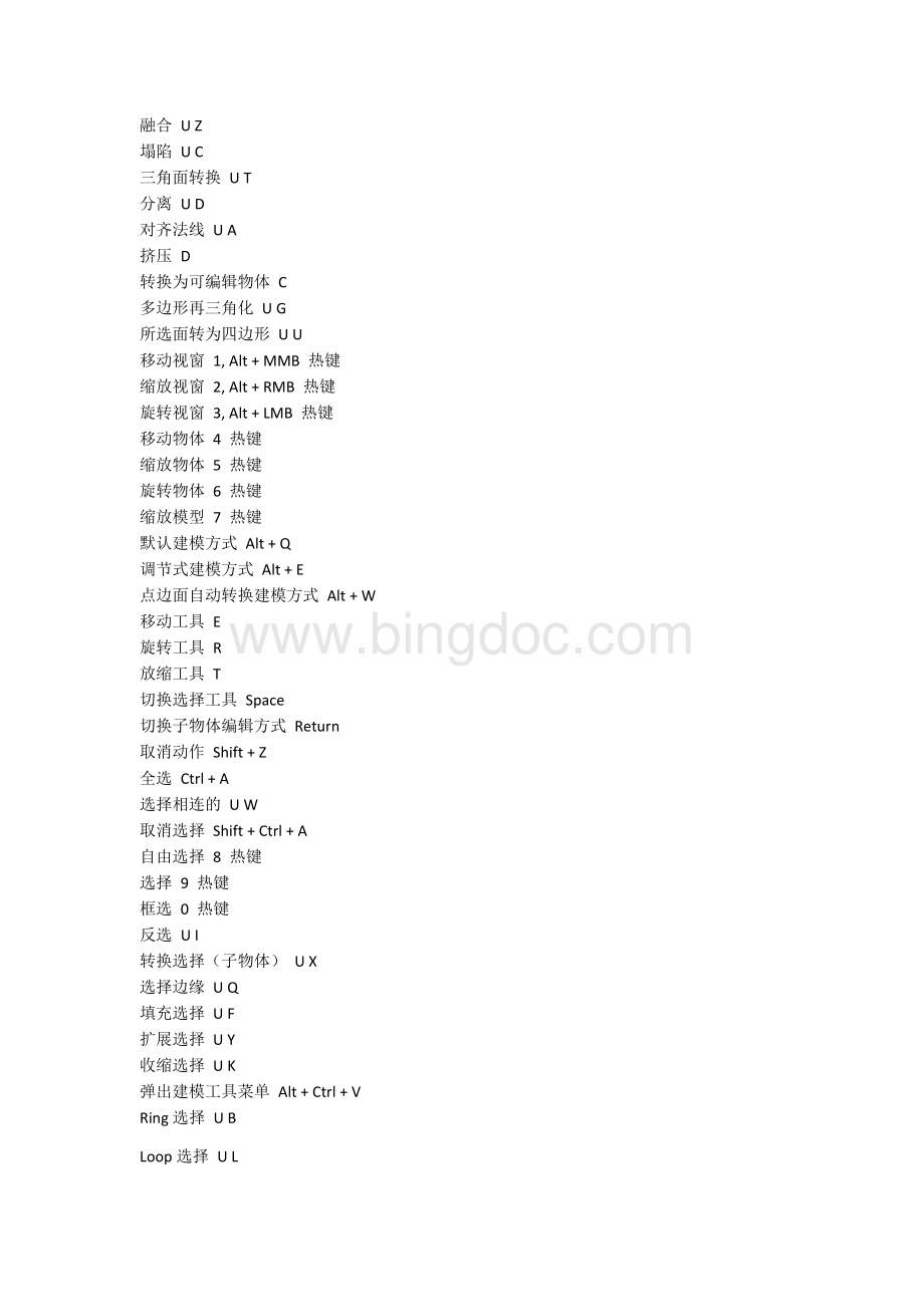 完整的C4D快捷键大全文档格式.docx_第3页