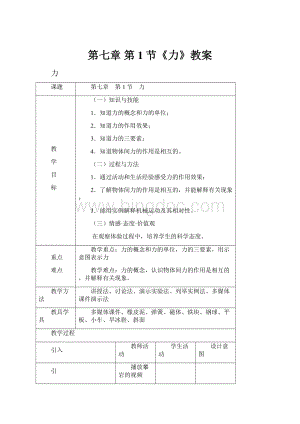 第七章 第1节《力》教案.docx