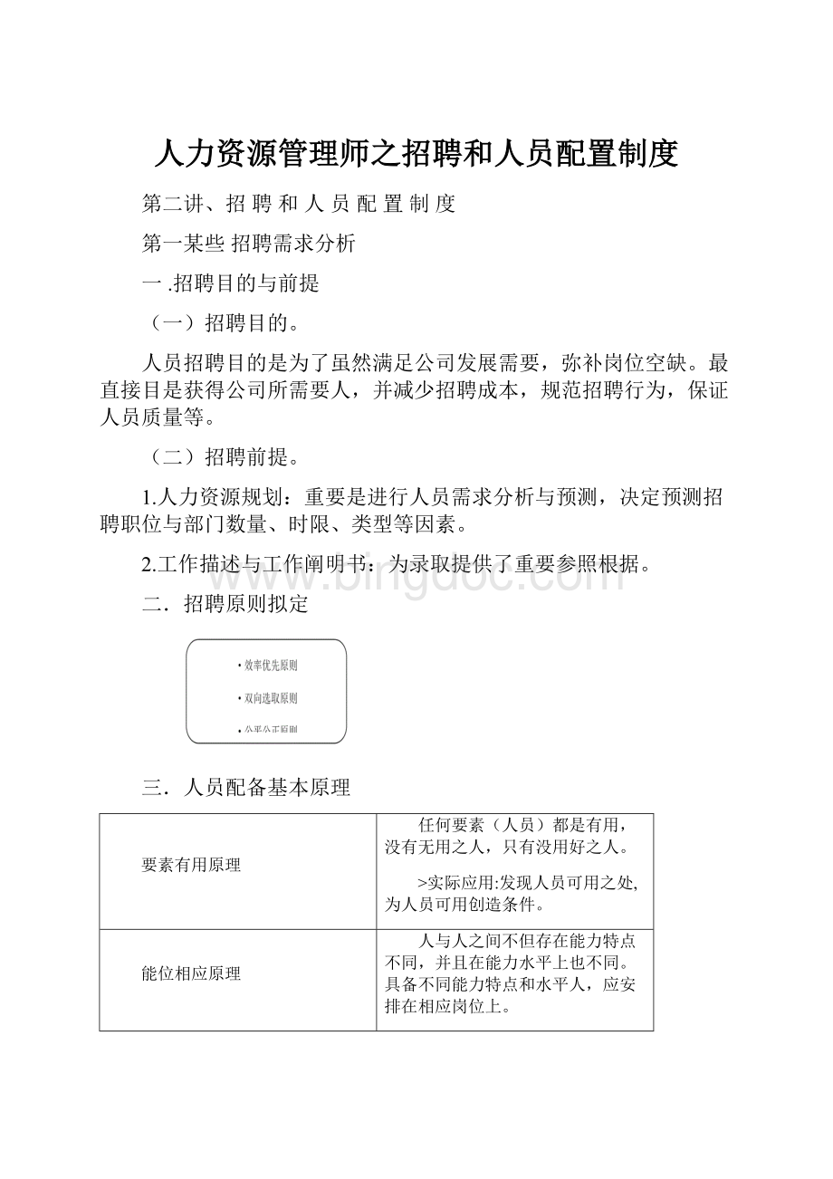 人力资源管理师之招聘和人员配置制度.docx_第1页