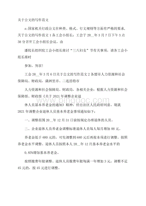 关于公文的写作范文.docx