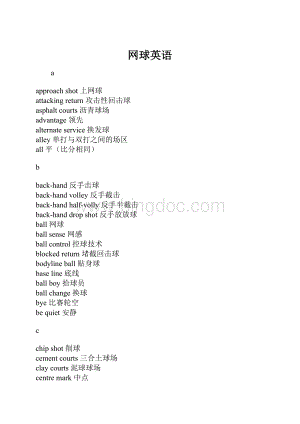 网球英语.docx