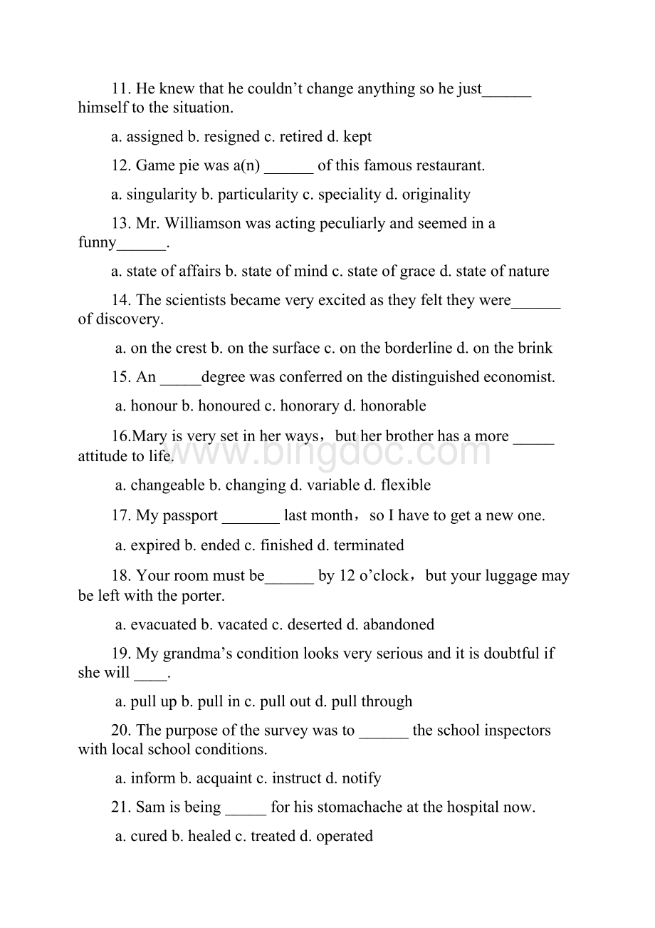 英语专业四级考词汇练习题.docx_第2页