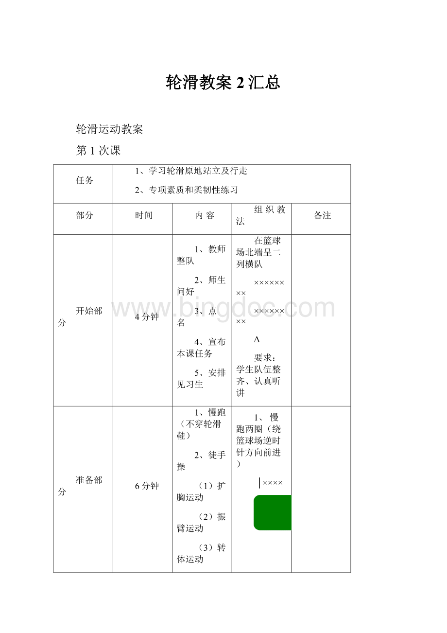 轮滑教案2汇总.docx