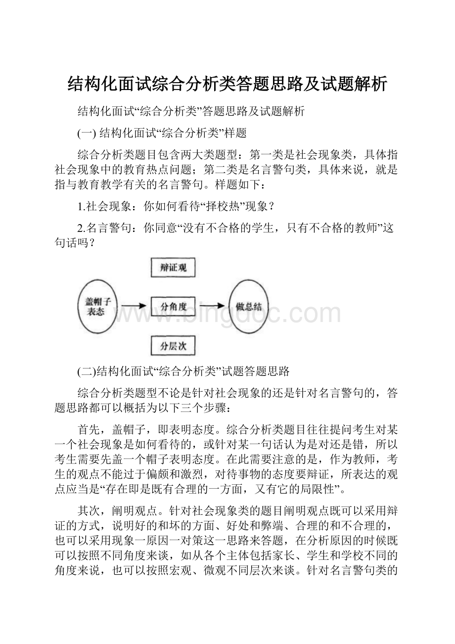 结构化面试综合分析类答题思路及试题解析Word文档格式.docx_第1页