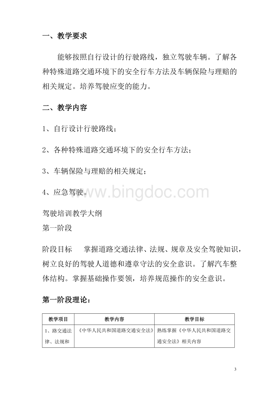 汽车驾驶员教学计划Word文档下载推荐.doc_第3页