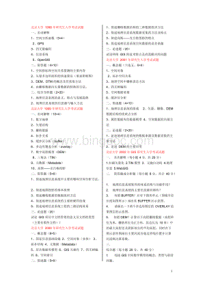 地理信息系统考研真题Word文档下载推荐.docx