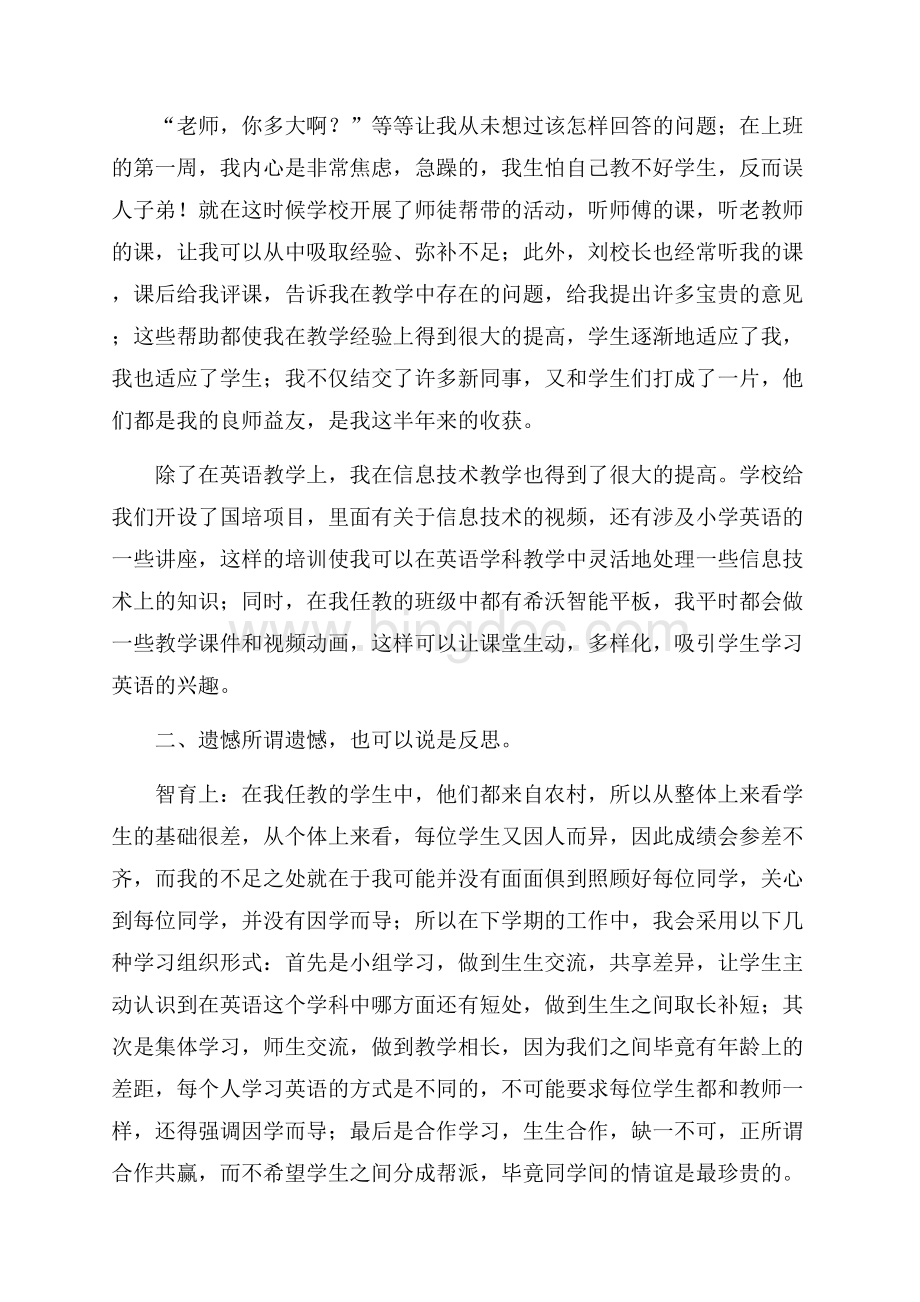 小学新教师个人工作总结.docx_第3页