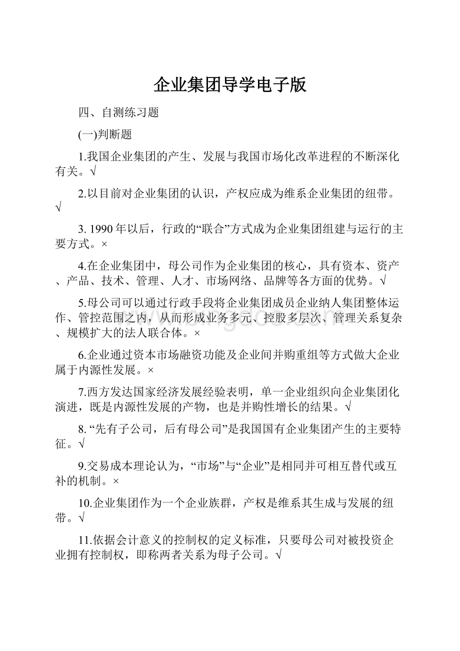 企业集团导学电子版Word下载.docx