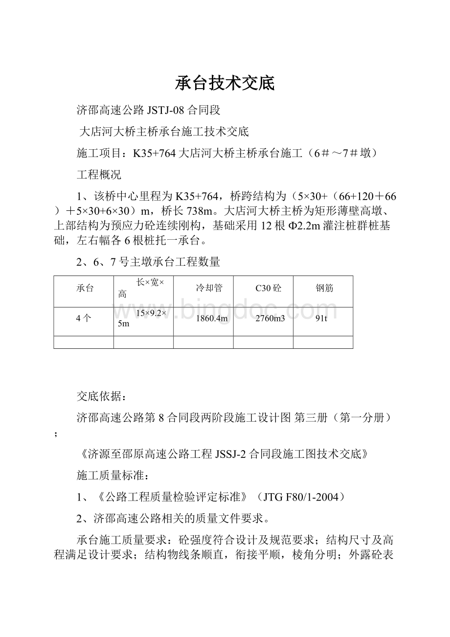 承台技术交底Word格式文档下载.docx_第1页