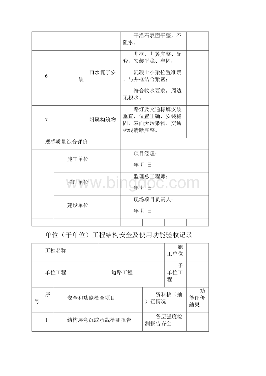 市政道路工程竣工验收范本.docx_第3页