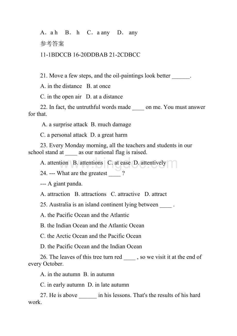 高考英语单项选择抓分精品练习题6.docx_第3页