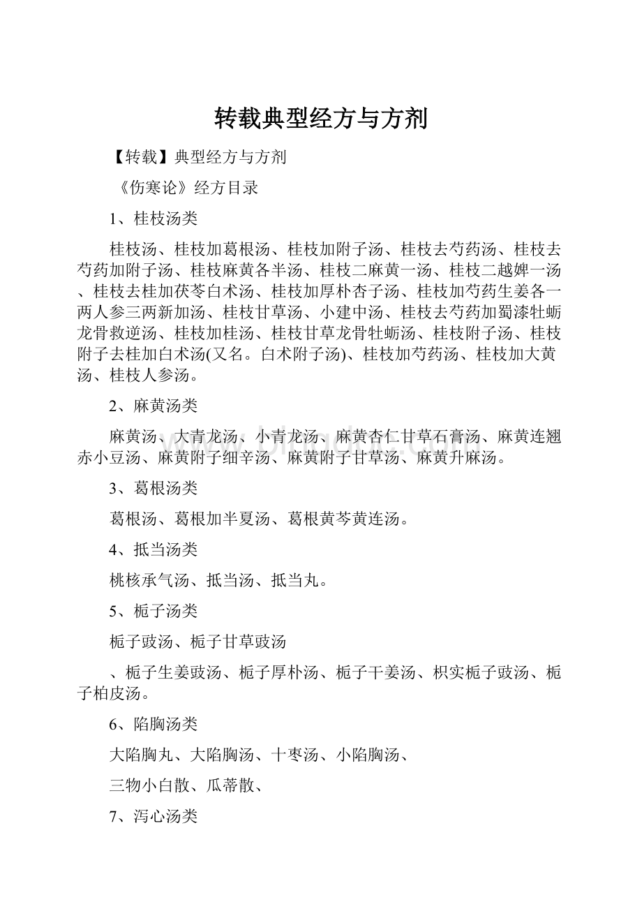 转载典型经方与方剂Word文档格式.docx_第1页