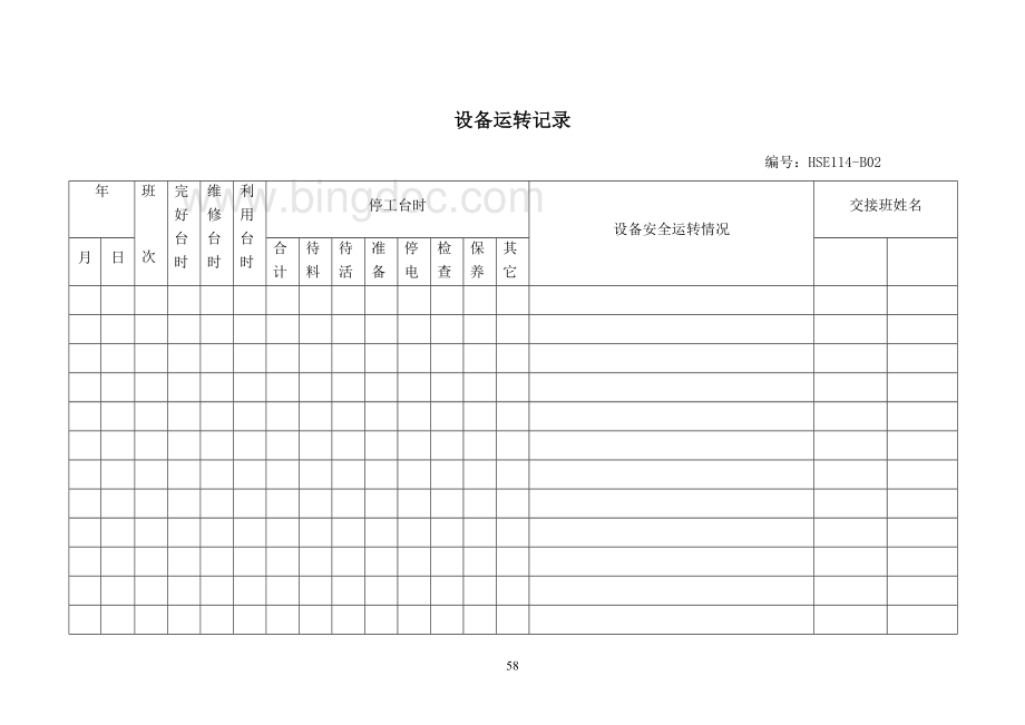 HSE记录表格汇总Word格式.doc_第2页