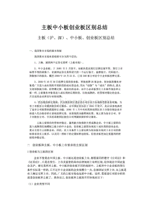 主板中小板创业板区别总结Word文档格式.docx