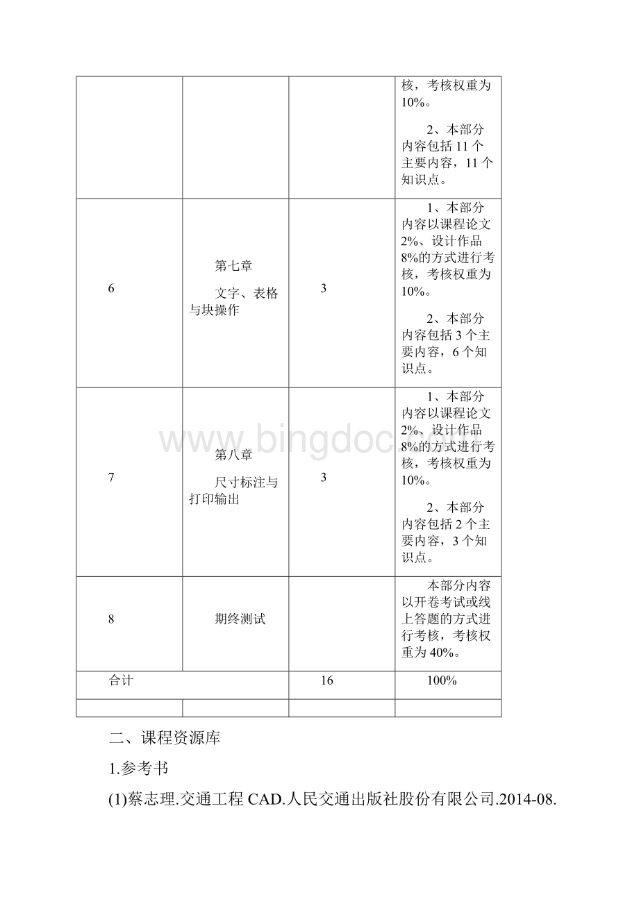 《交通工程CAD》教学大纲.docx_第3页