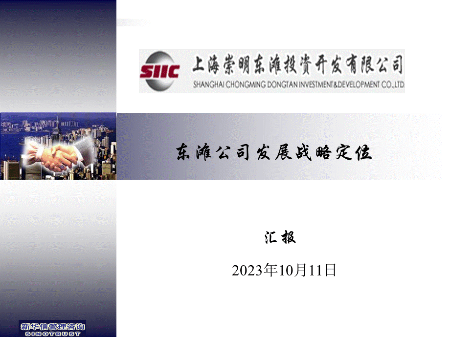 上海东滩投资公司战略和组织管理体系咨询.ppt
