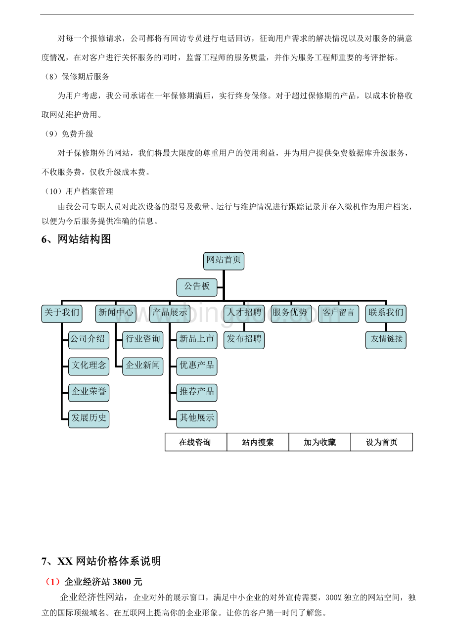 独立网站建设套餐价格和报价Word格式.doc_第3页