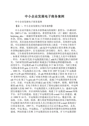 中小企业发展电子商务案例.docx