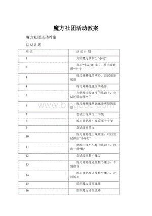 魔方社团活动教案.docx