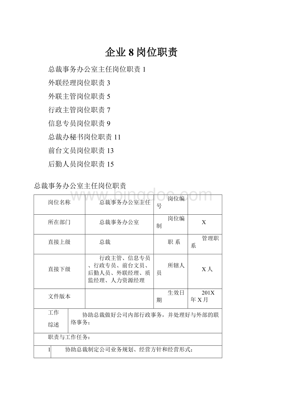 企业8岗位职责Word下载.docx_第1页