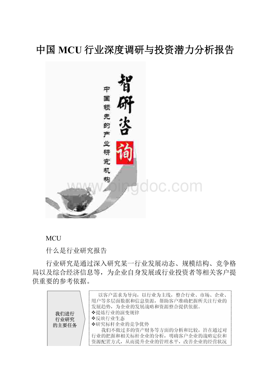 中国MCU行业深度调研与投资潜力分析报告Word下载.docx