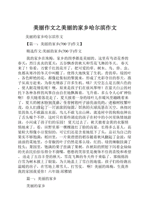 美丽作文之美丽的家乡哈尔滨作文Word下载.docx