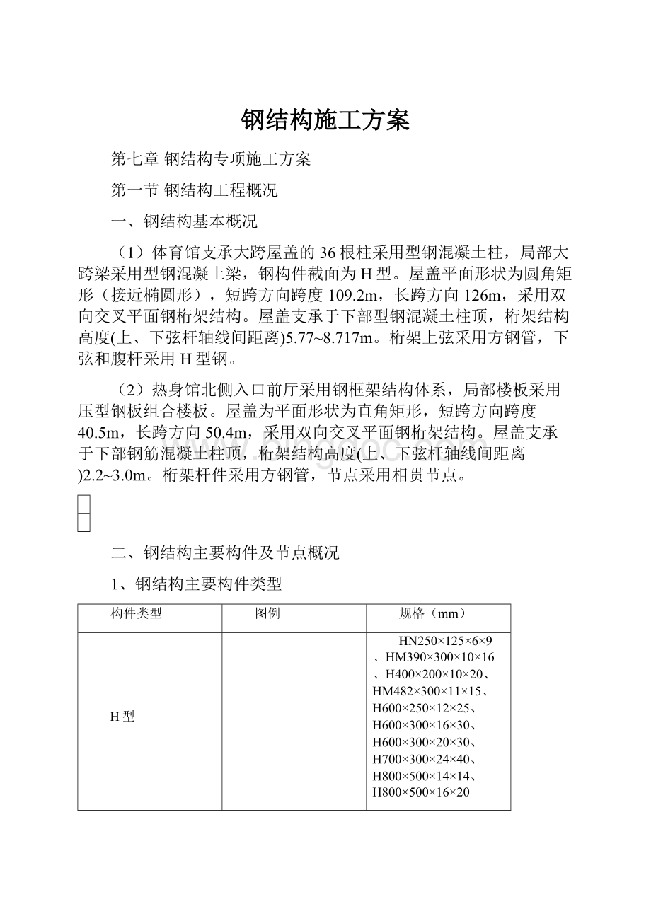 钢结构施工方案Word文档格式.docx