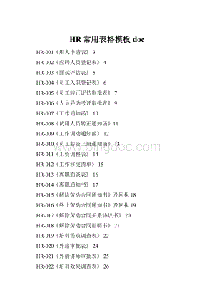 HR常用表格模板doc.docx