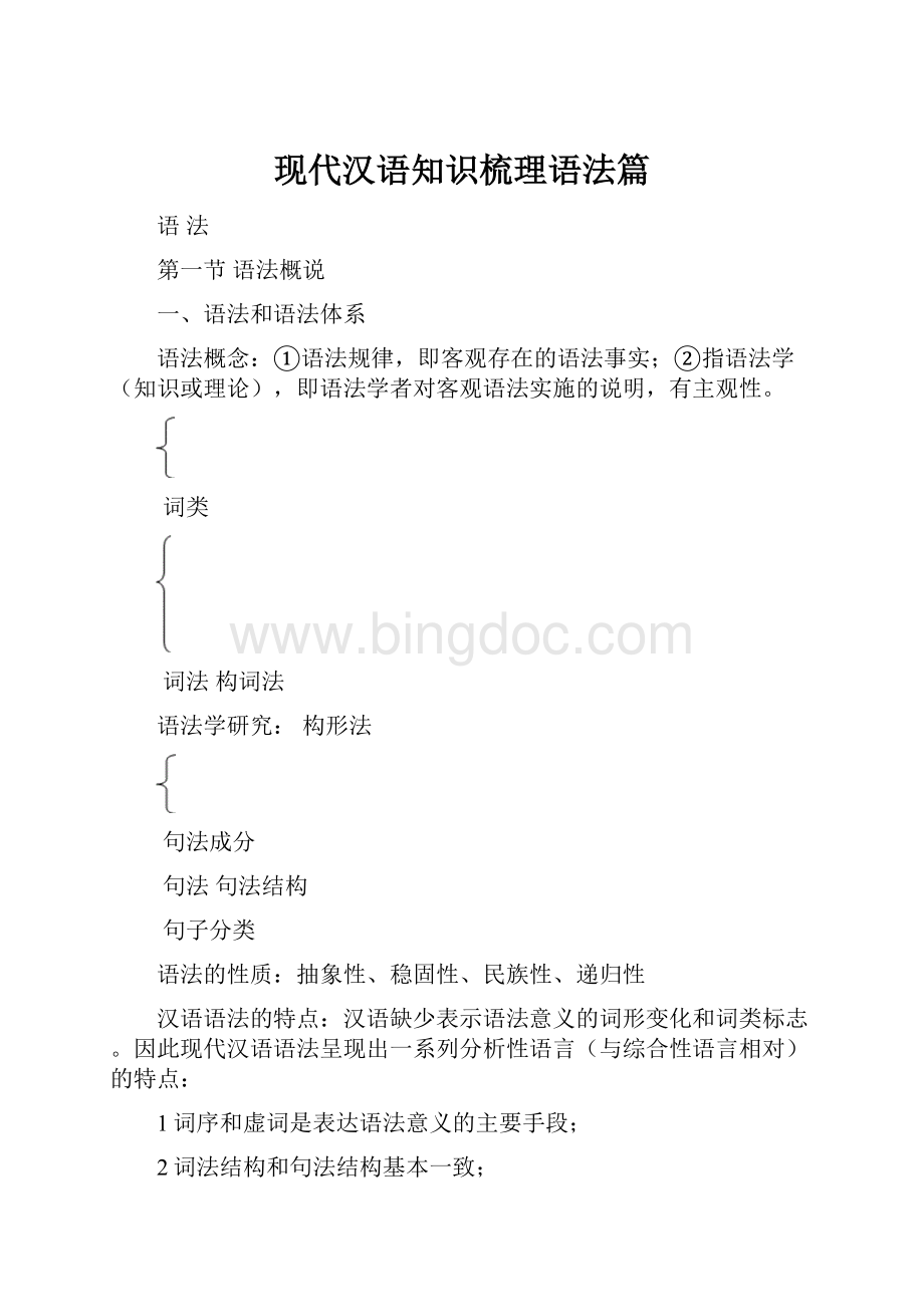 现代汉语知识梳理语法篇.docx_第1页