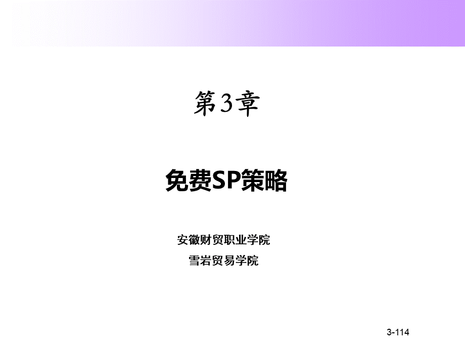 免费SP策略.ppt