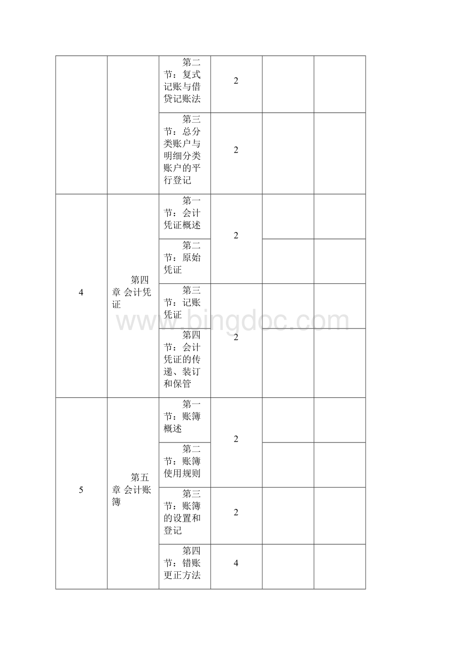 会计基础学期授课计划.docx_第3页