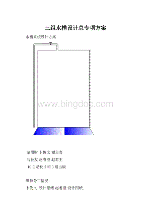 三组水槽设计总专项方案.docx