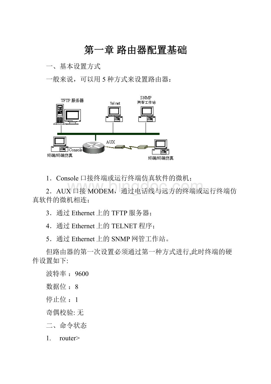 第一章 路由器配置基础Word文档下载推荐.docx