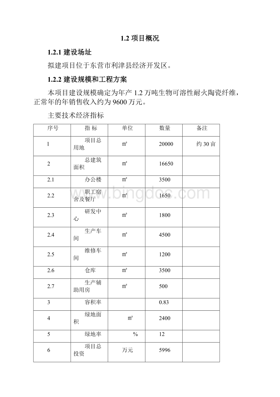 生物可溶性耐火陶瓷纤维生产项目二期工程可行性研究报告文档格式.docx_第2页