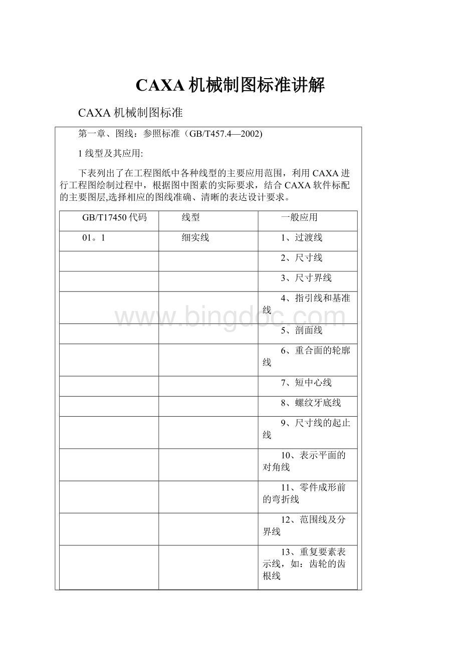 CAXA机械制图标准讲解.docx_第1页