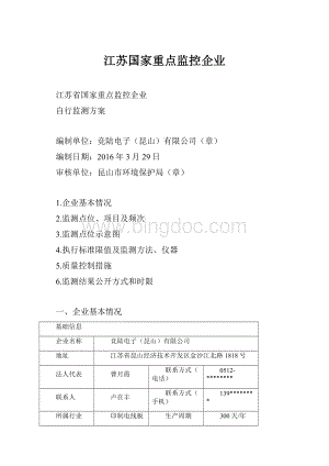 江苏国家重点监控企业Word文件下载.docx