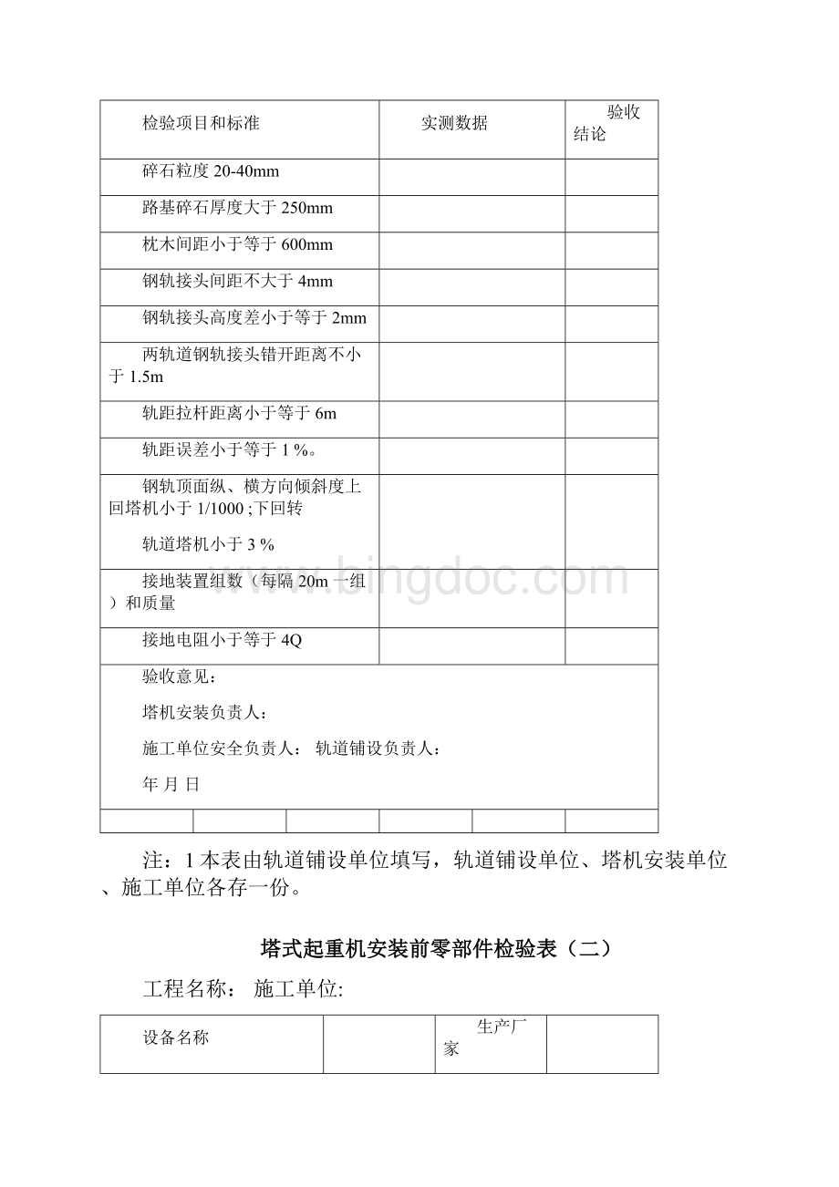 完整版最新四川省塔式起重机验收系列表格Word文件下载.docx_第3页