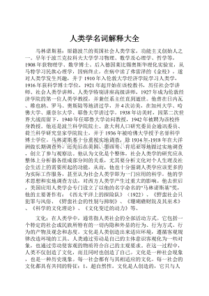 人类学名词解释大全Word格式文档下载.docx