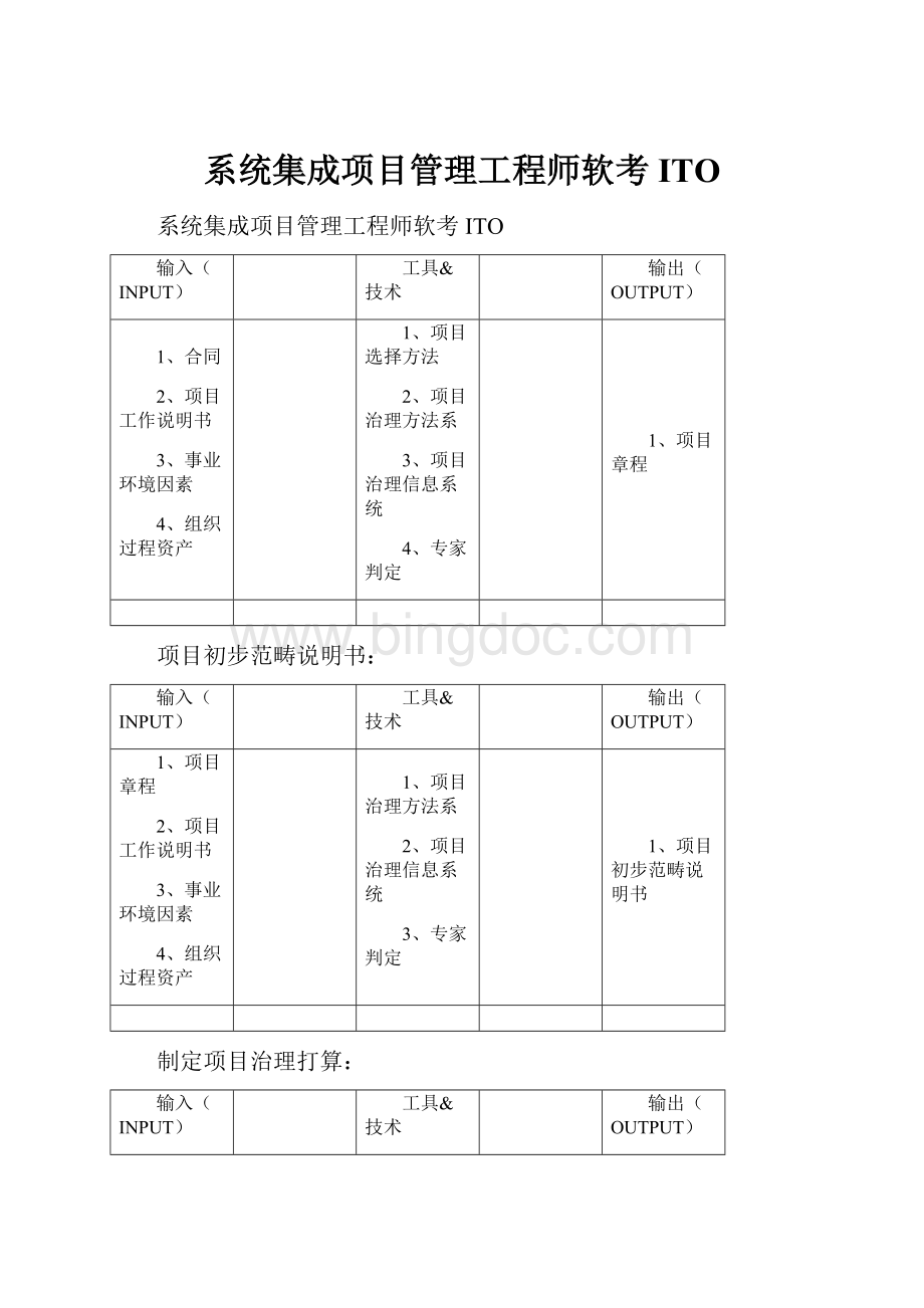 系统集成项目管理工程师软考ITOWord文档格式.docx