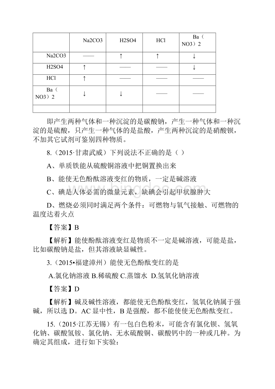 考点30 物质的鉴别鉴定推断Word文件下载.docx_第3页