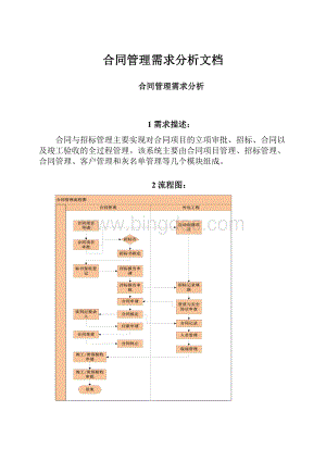 合同管理需求分析文档Word下载.docx