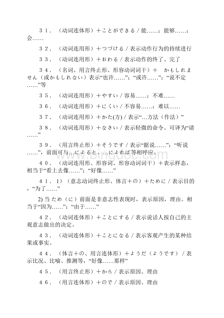 日语三级考试重点语法总结和词汇Word文件下载.docx_第3页