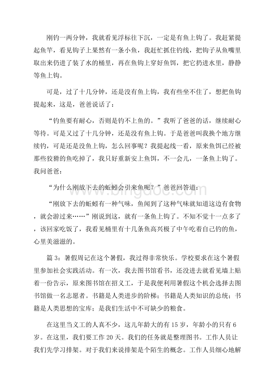 暑假周记四篇Word文件下载.docx_第2页