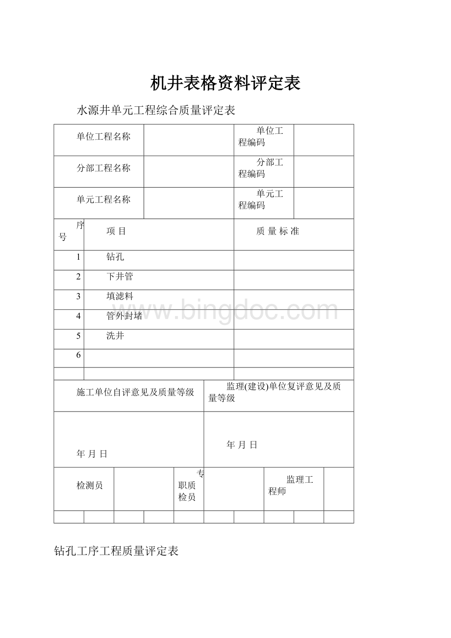 机井表格资料评定表Word文档下载推荐.docx_第1页