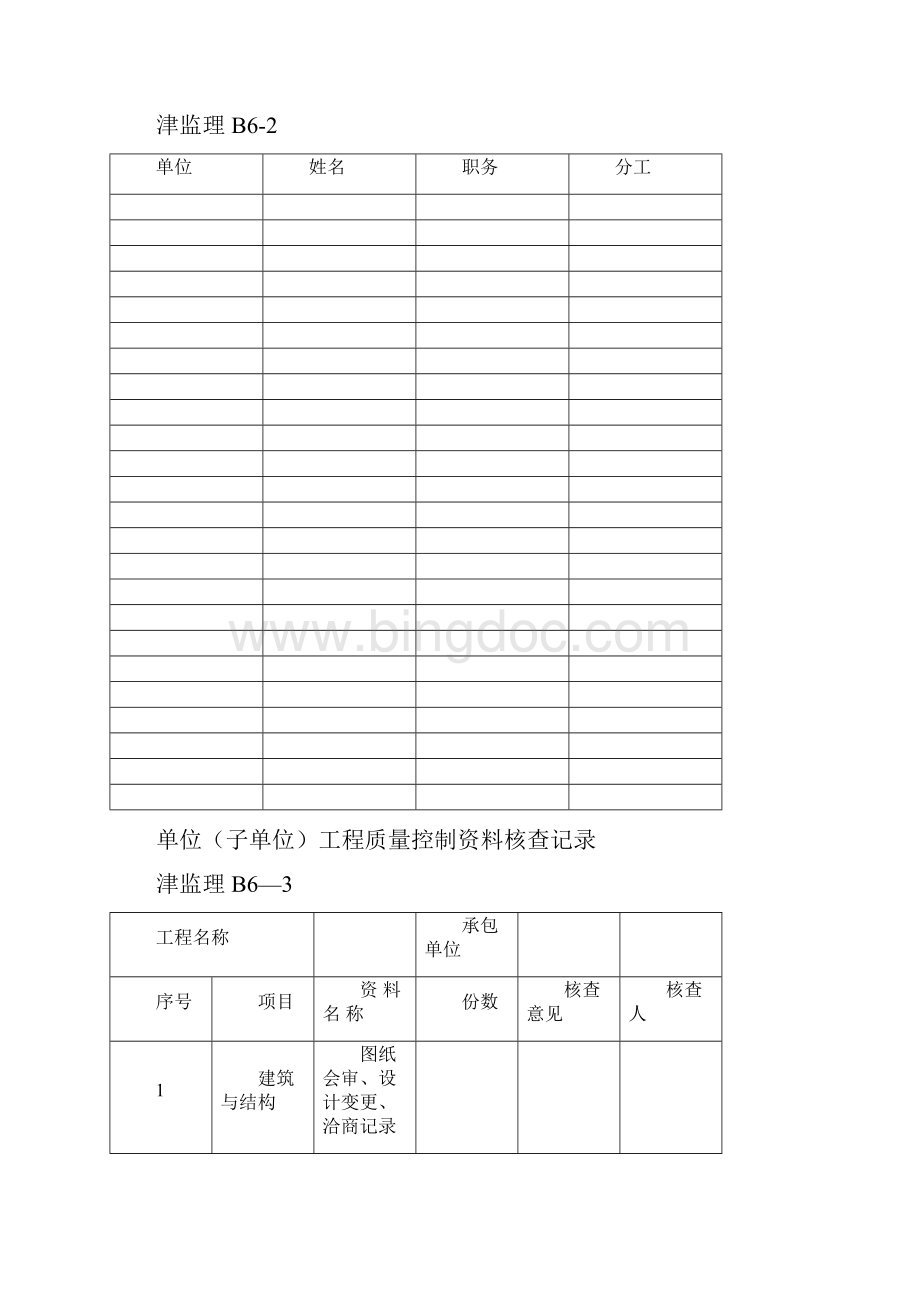 最新监理预验收表格Word格式文档下载.docx_第2页