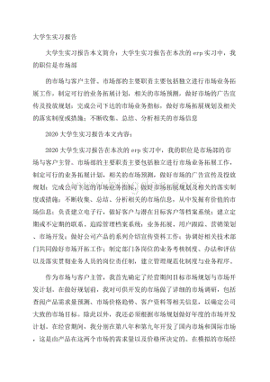 大学生实习报告文档格式.docx