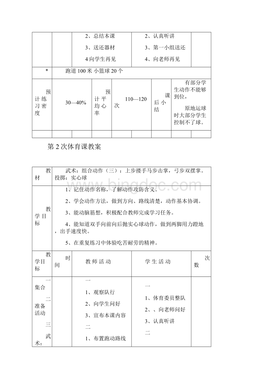 小学五年级体育教案全集Word下载.docx_第3页