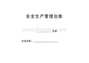 安全生产管理台账01企业基本基本情况、安全组织机构.doc