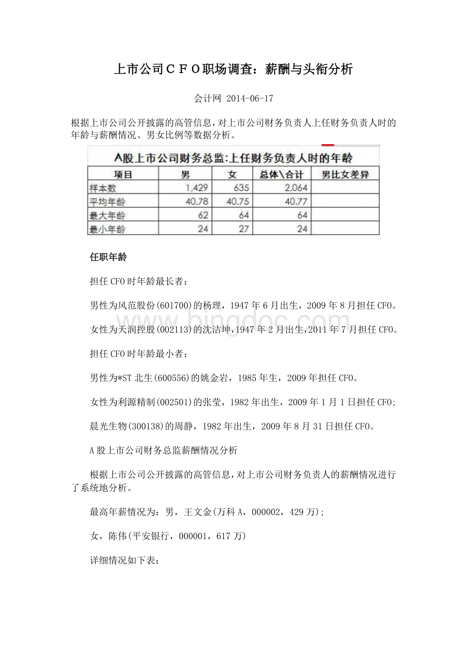 上市公司财务总监职场调查：薪酬与头衔分析.doc_第1页