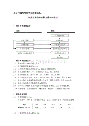 年度财务指标计算方法.doc